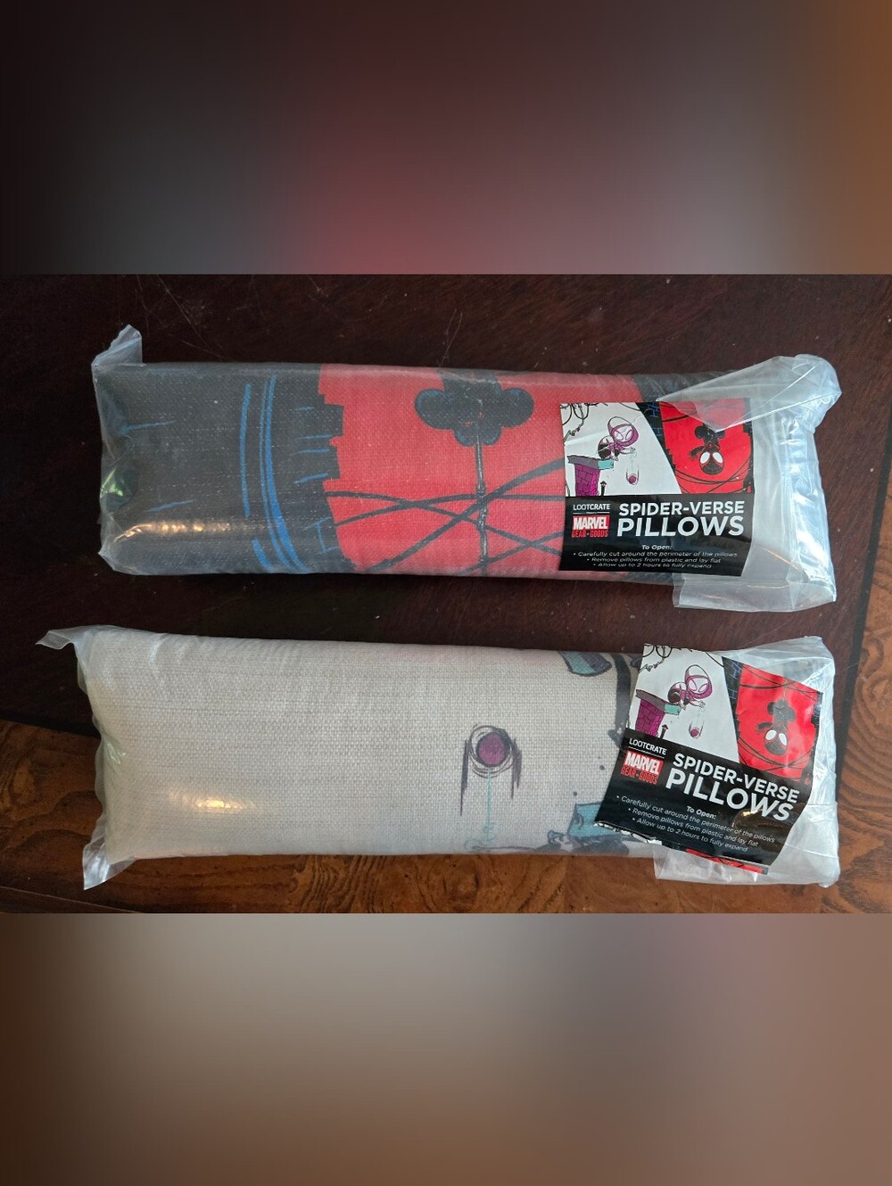 2 Loot Crate Marvel Spider-Verse Pillows